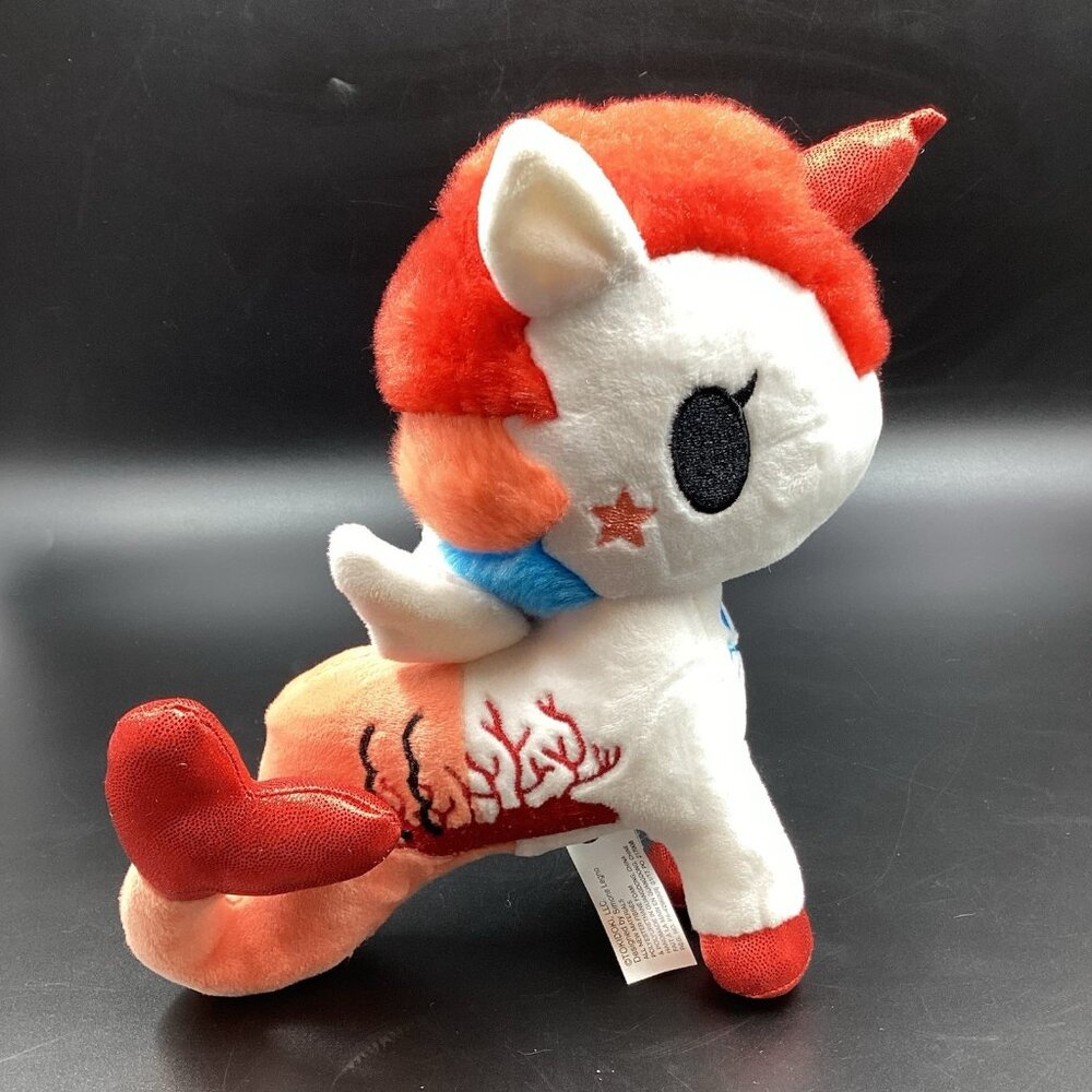 Tokidoki Mermicorno Cora Coral Unicorn Mermaid 7.5" Plush Aurora EUC